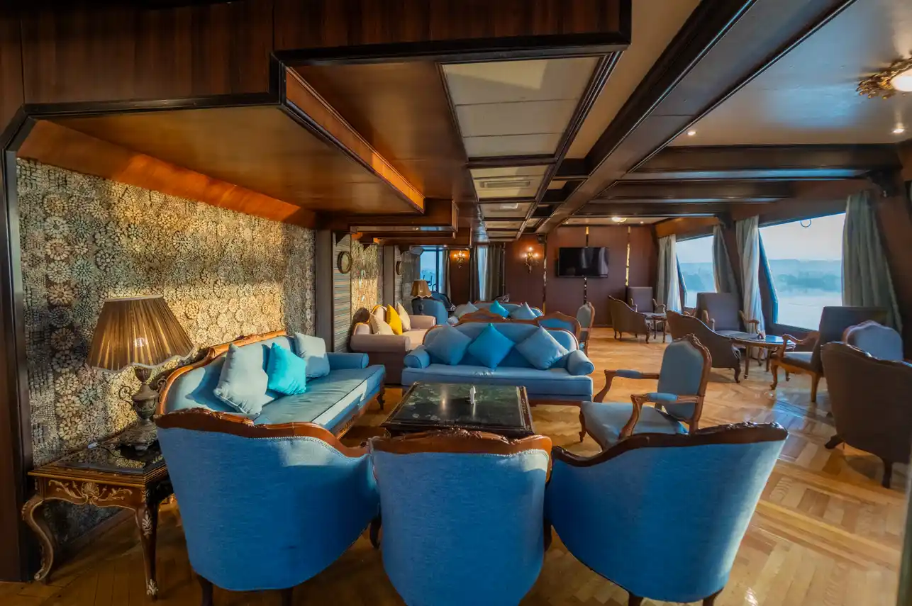 Lounge aboard the City and Sea Adonis Nile Cruise Nile cruise